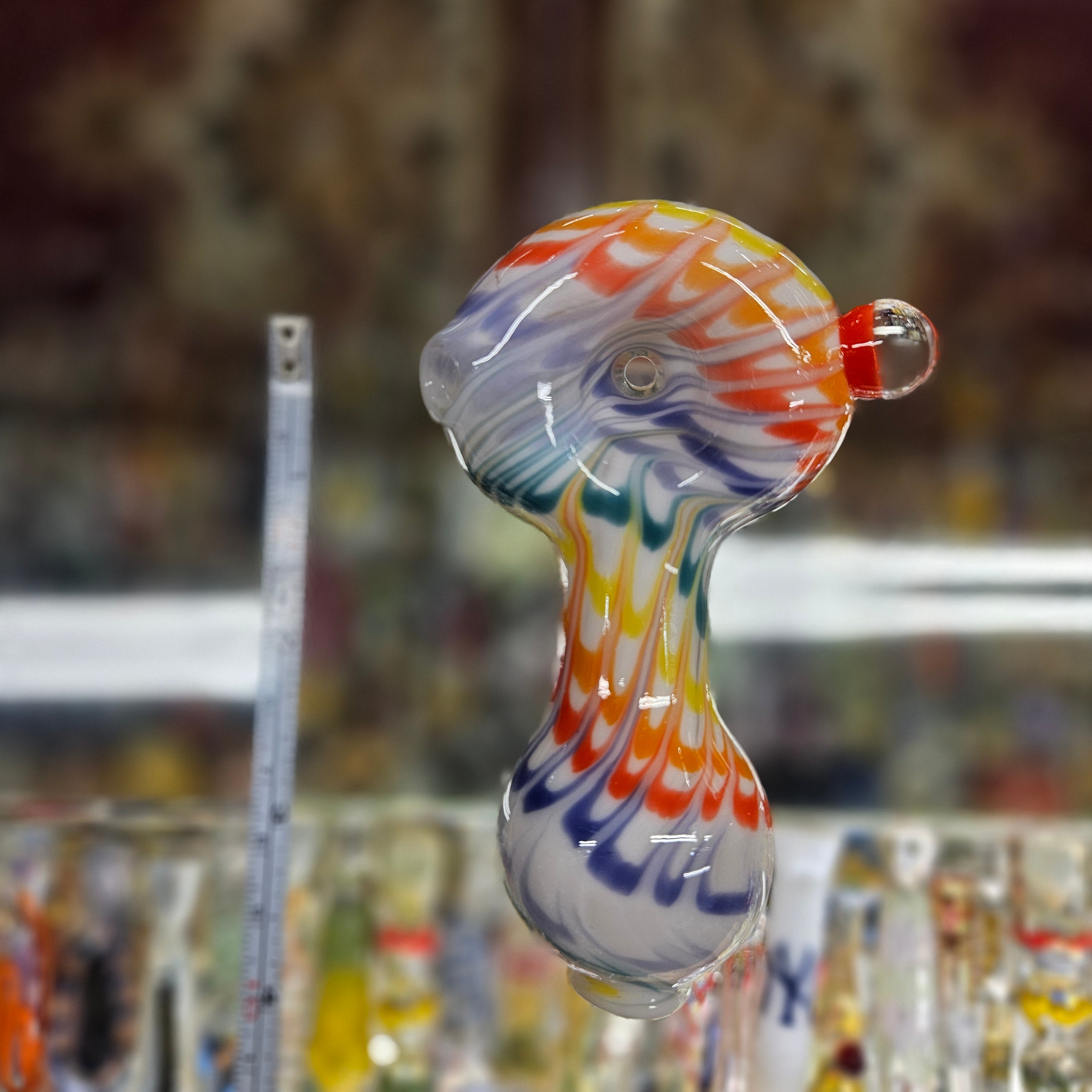 Hotmess Glass White Rainbow Spoon