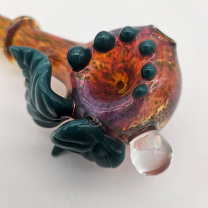 Glass By Hunter Leaf Handpipe