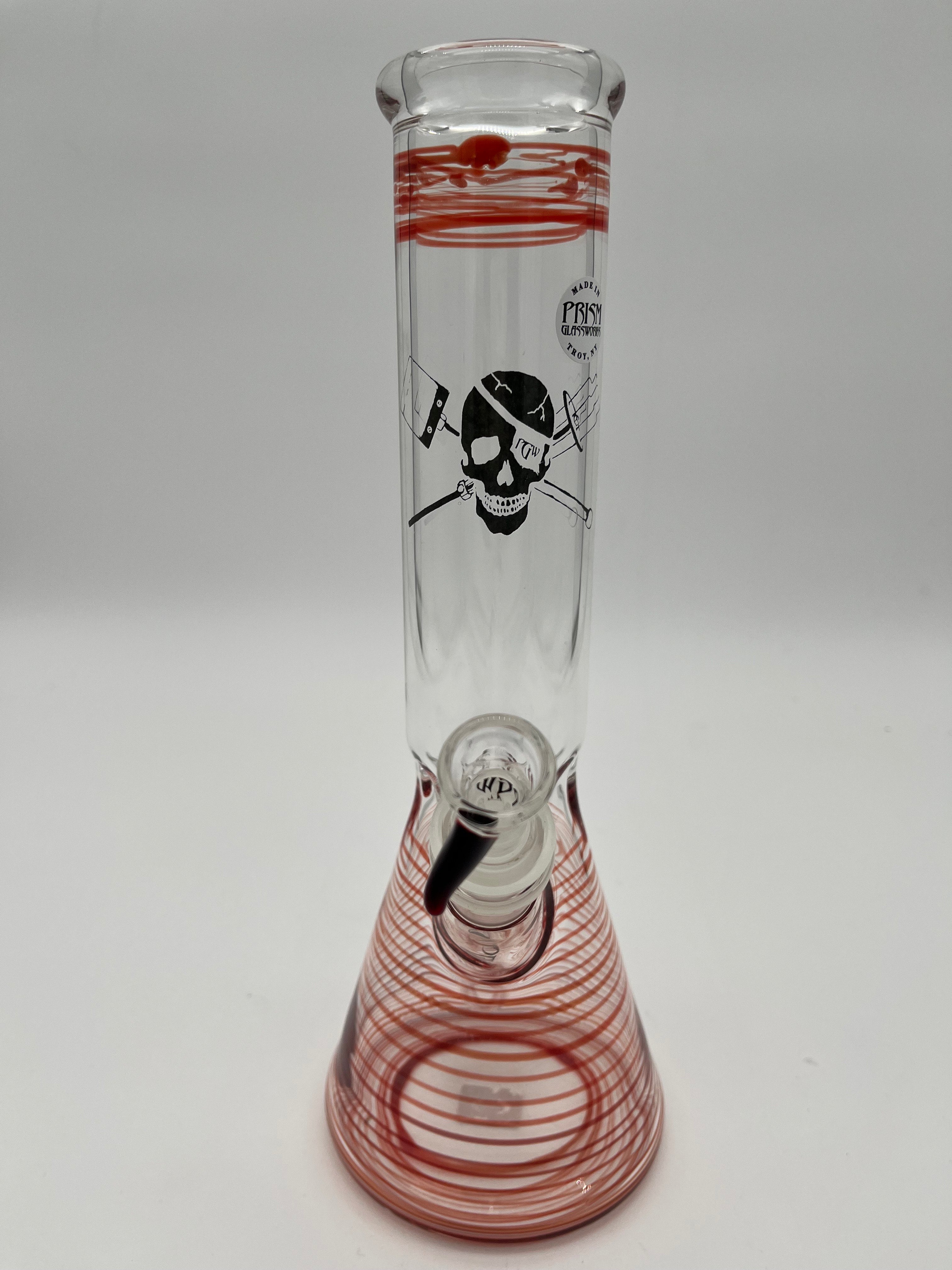 Prism Glassworks 11" Red Beaker