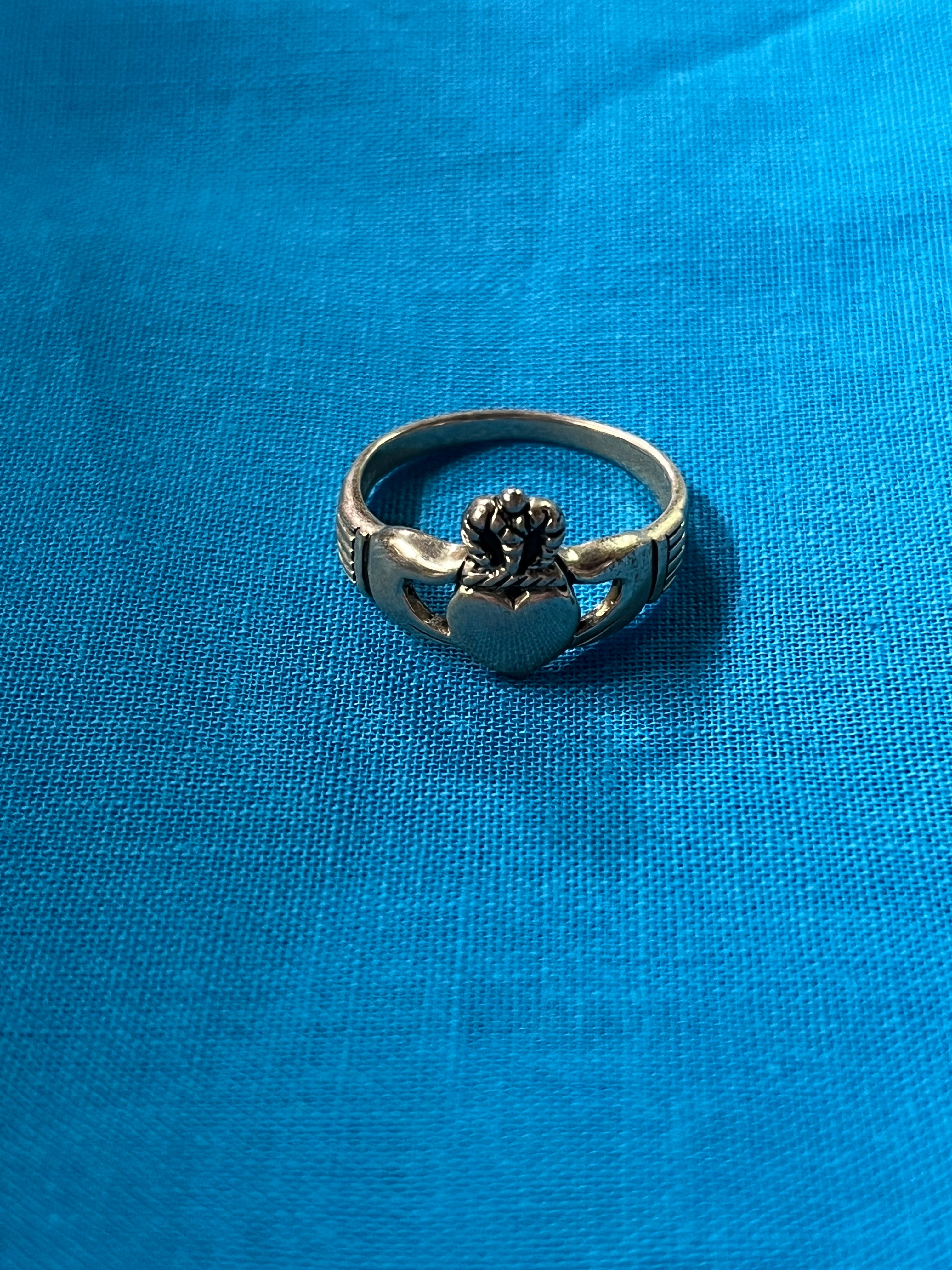Claddagh/Celtic Silver Ring Size 9.5