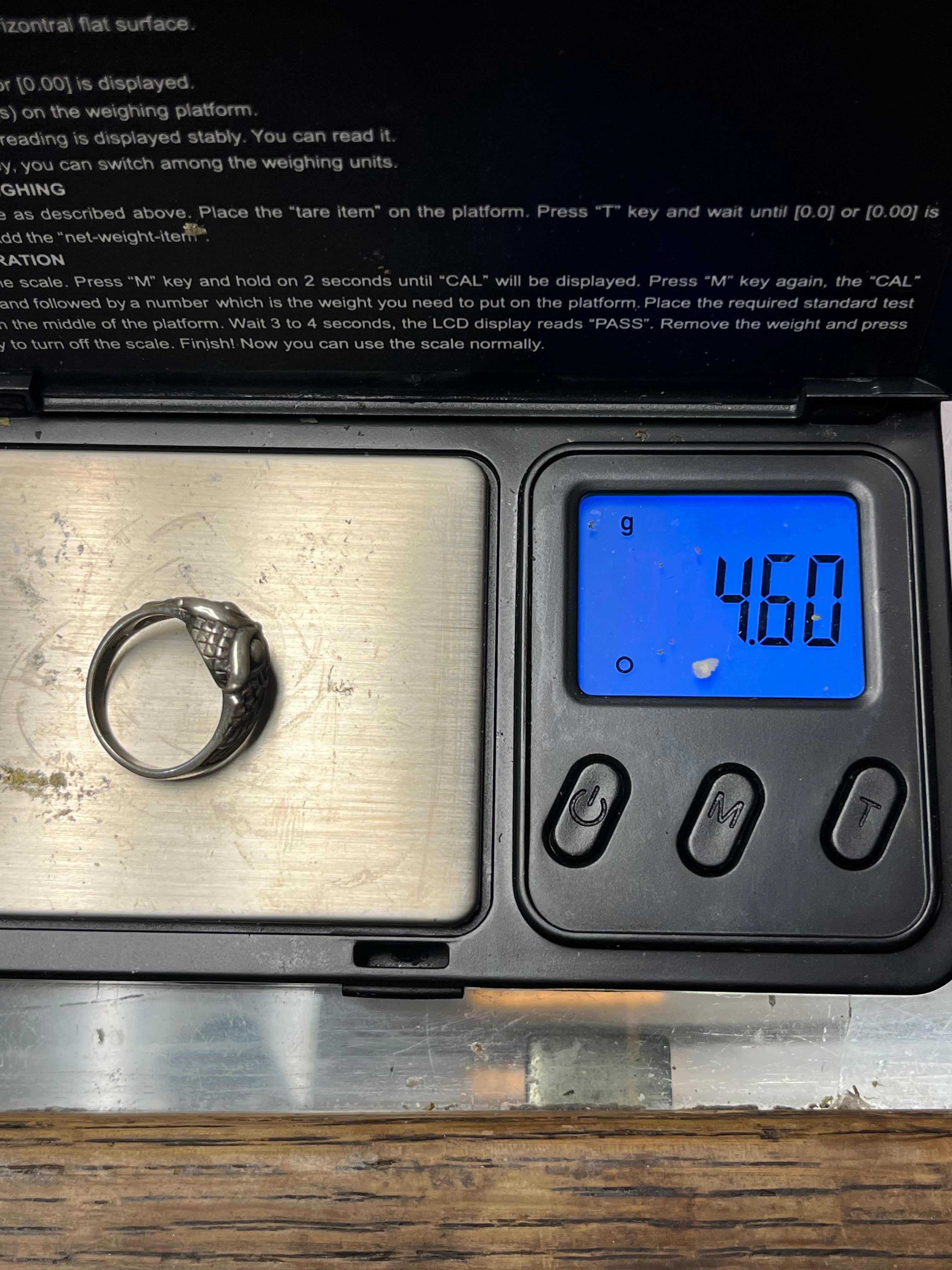 Owl Silver Ring Size 6