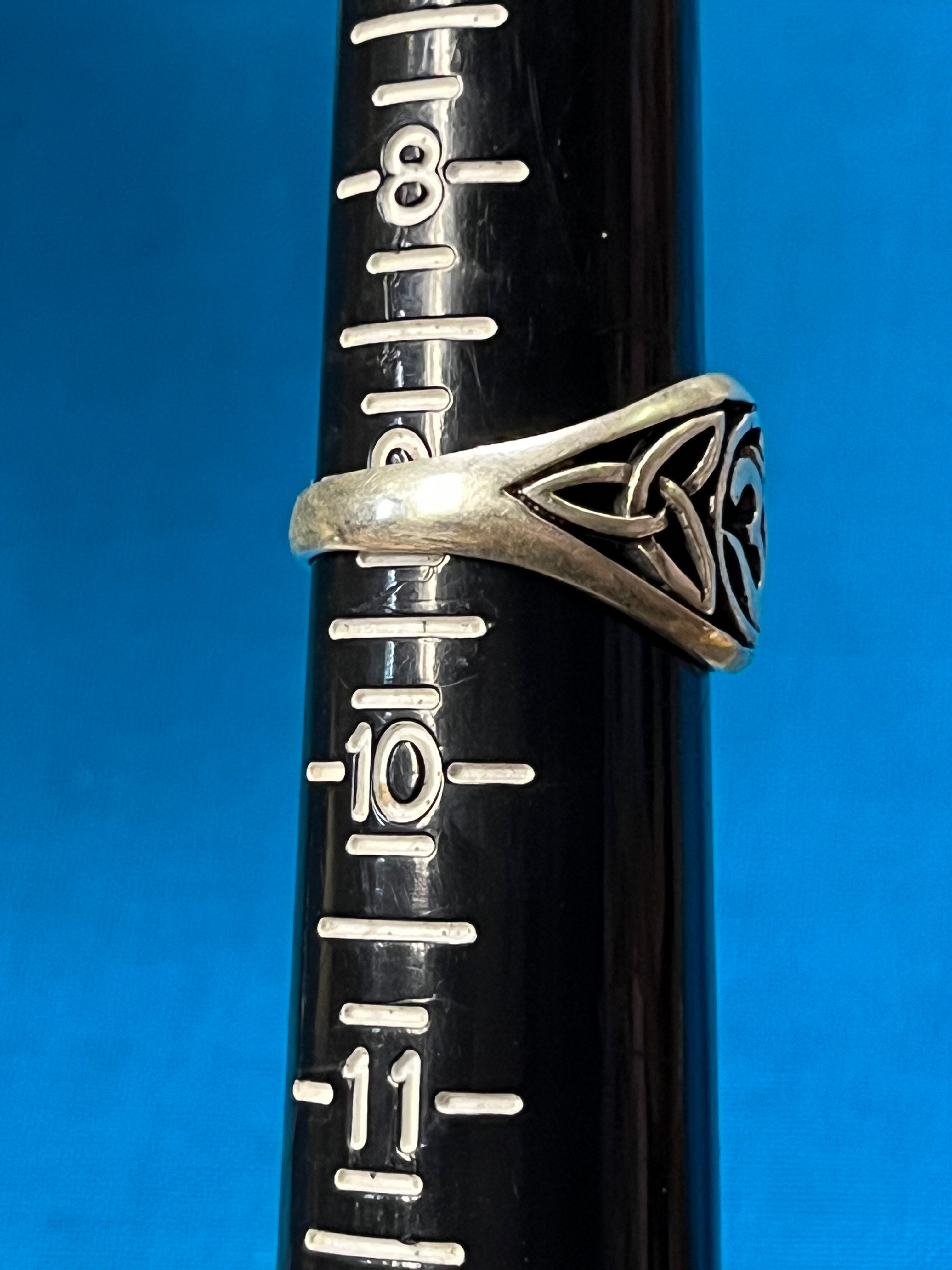 Om Silver Ring Size 9