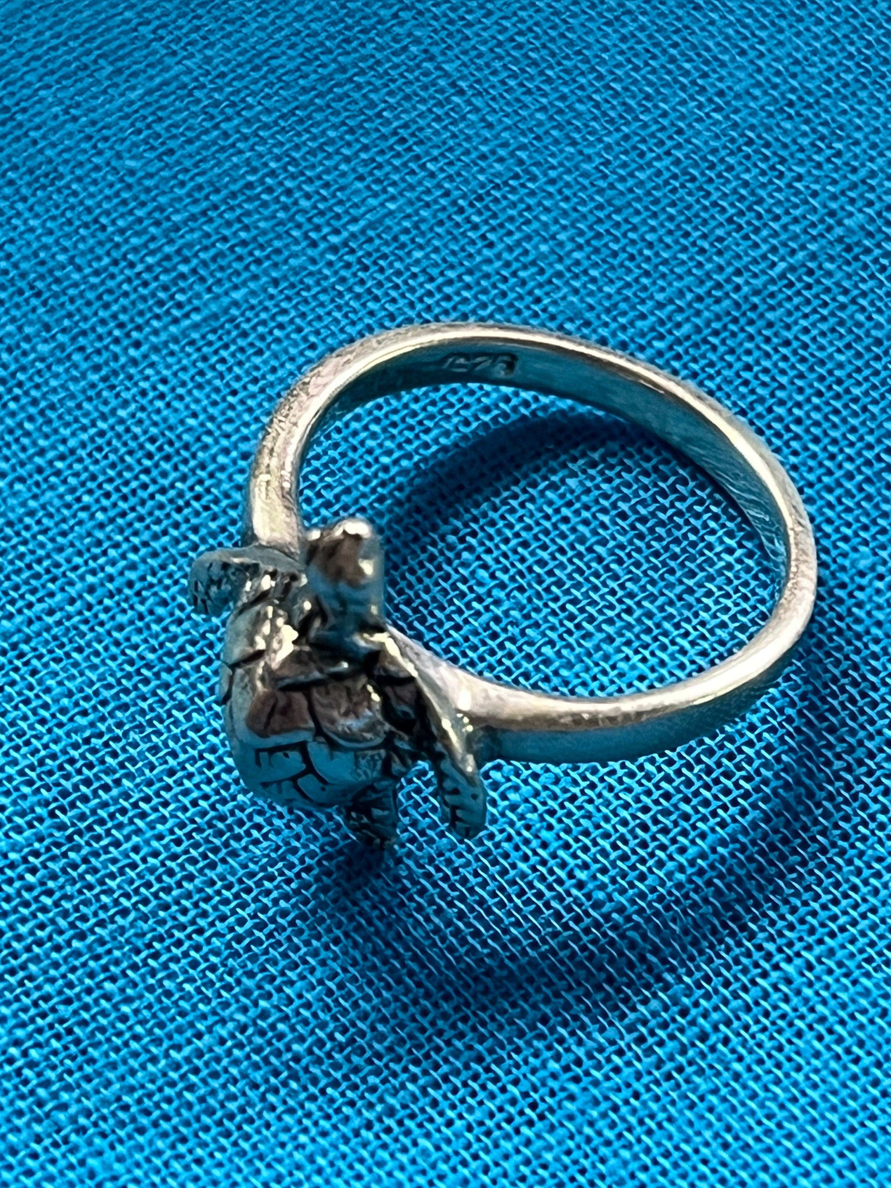 Sea Turtle Silver Ring Size 5