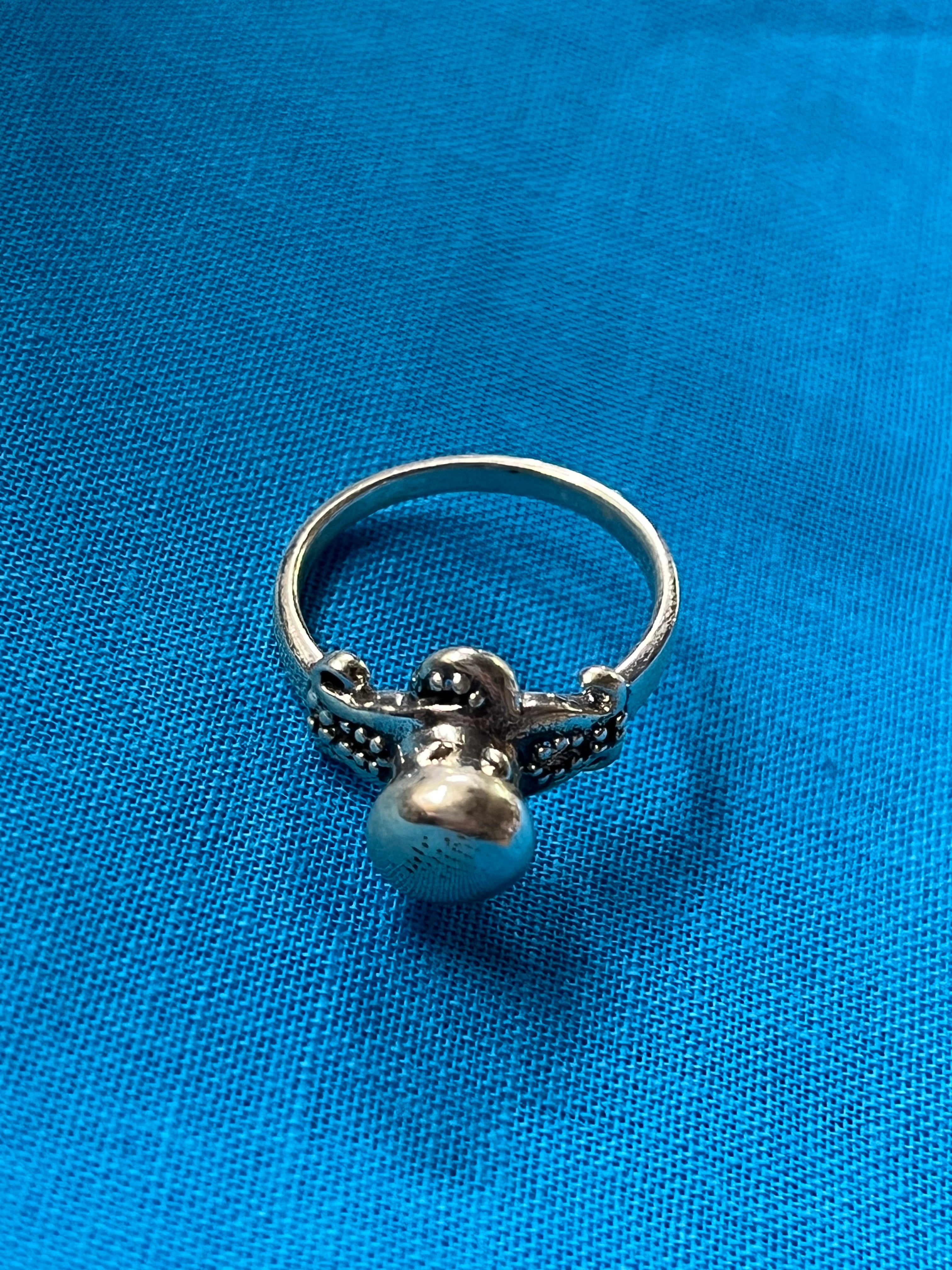 Octopus Silver Ring Size 7