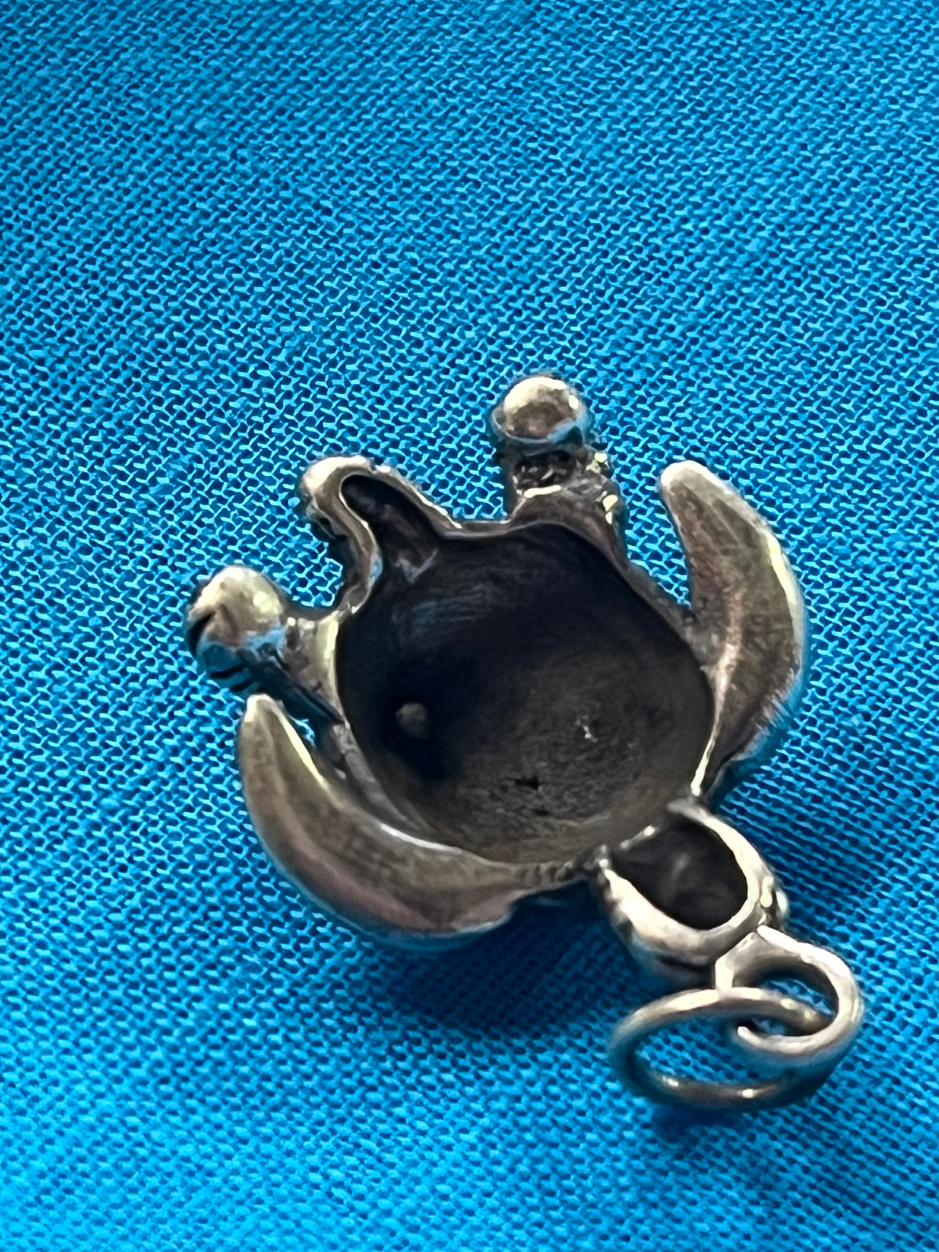 Sea Turtle & Celtic Knot Silver Pendant