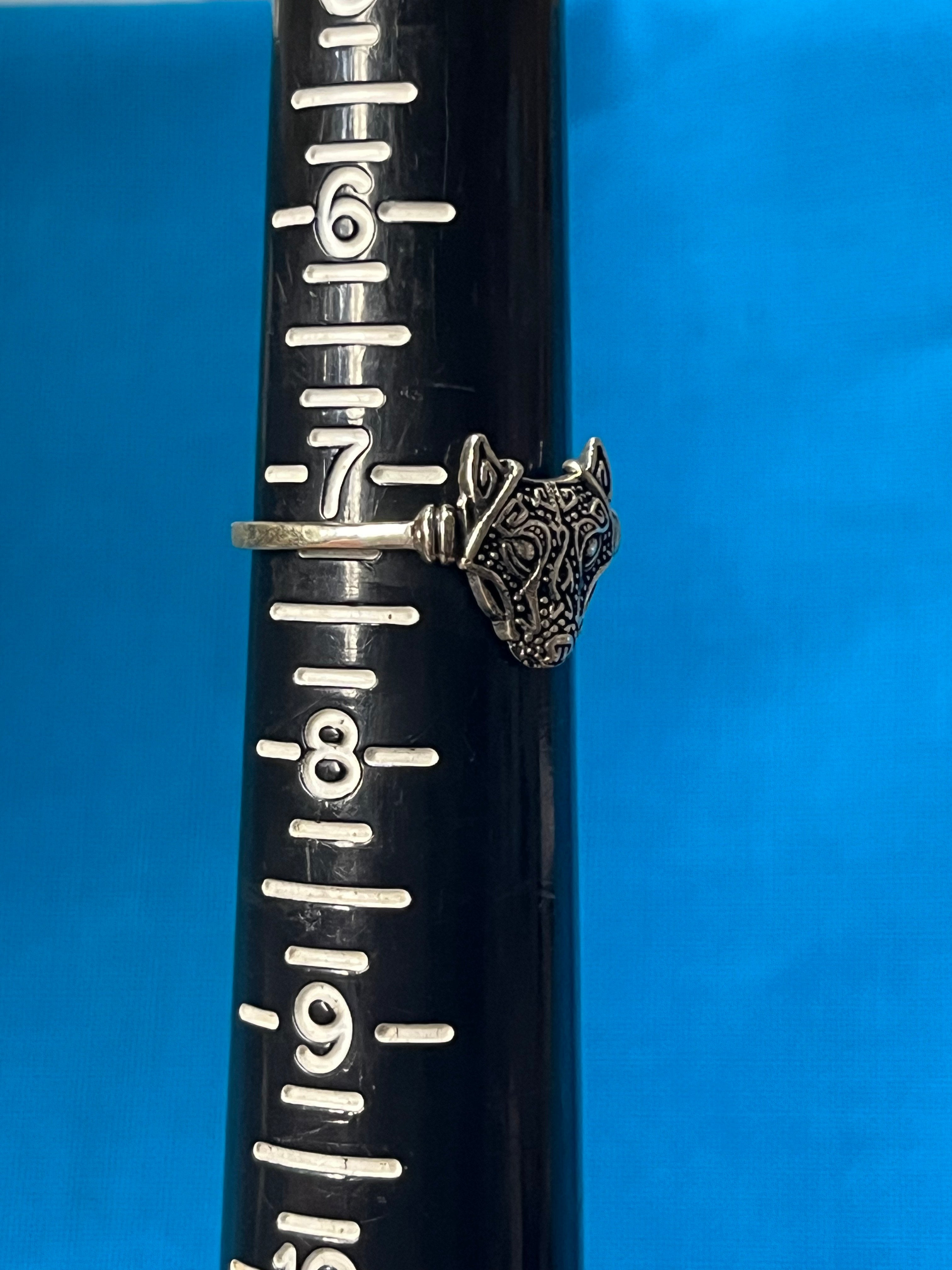 Wolf Silver Ring Size 7.25