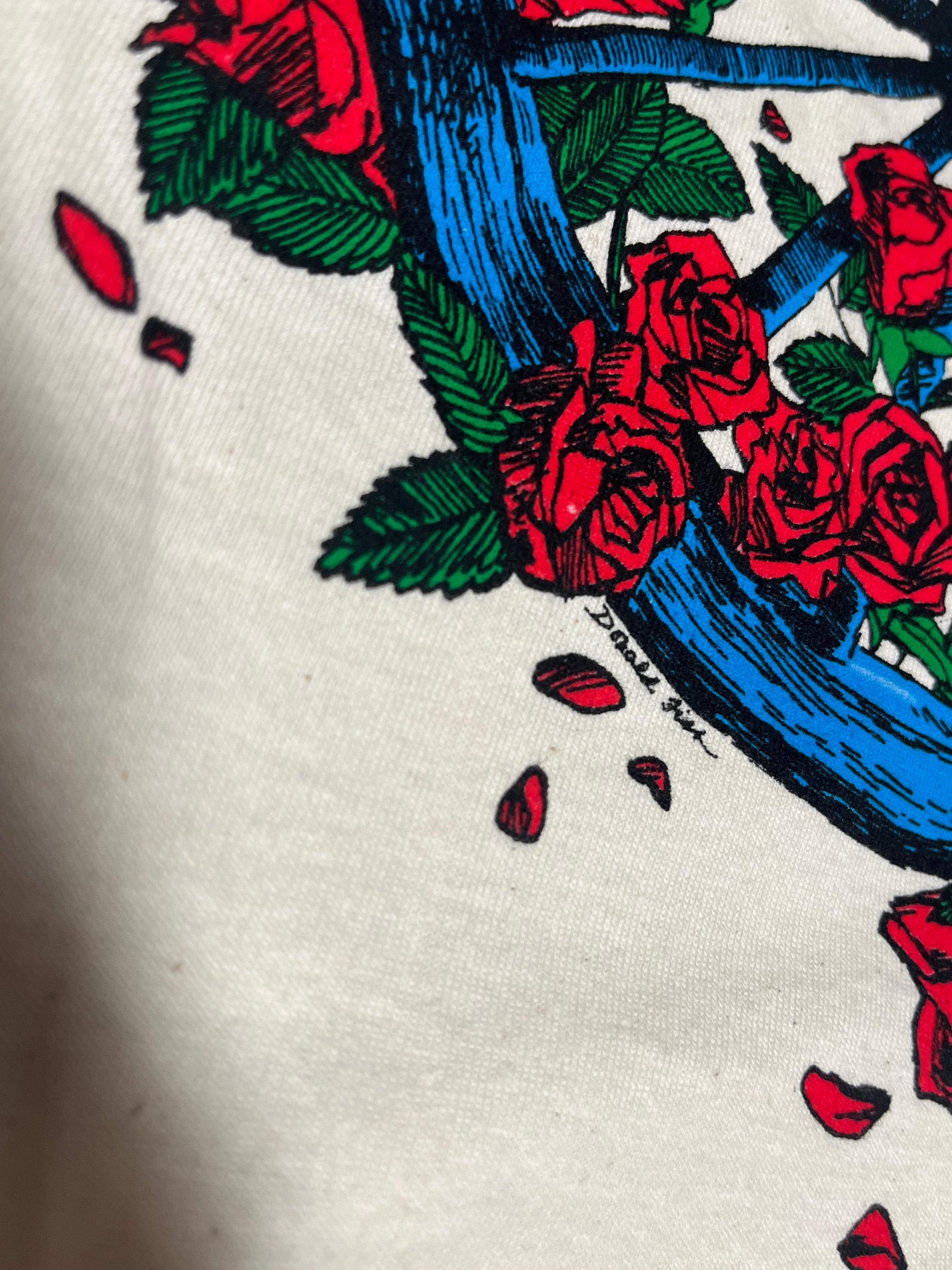 Grateful Dead Skeleton & Flowers Long Sleeve Shirt L