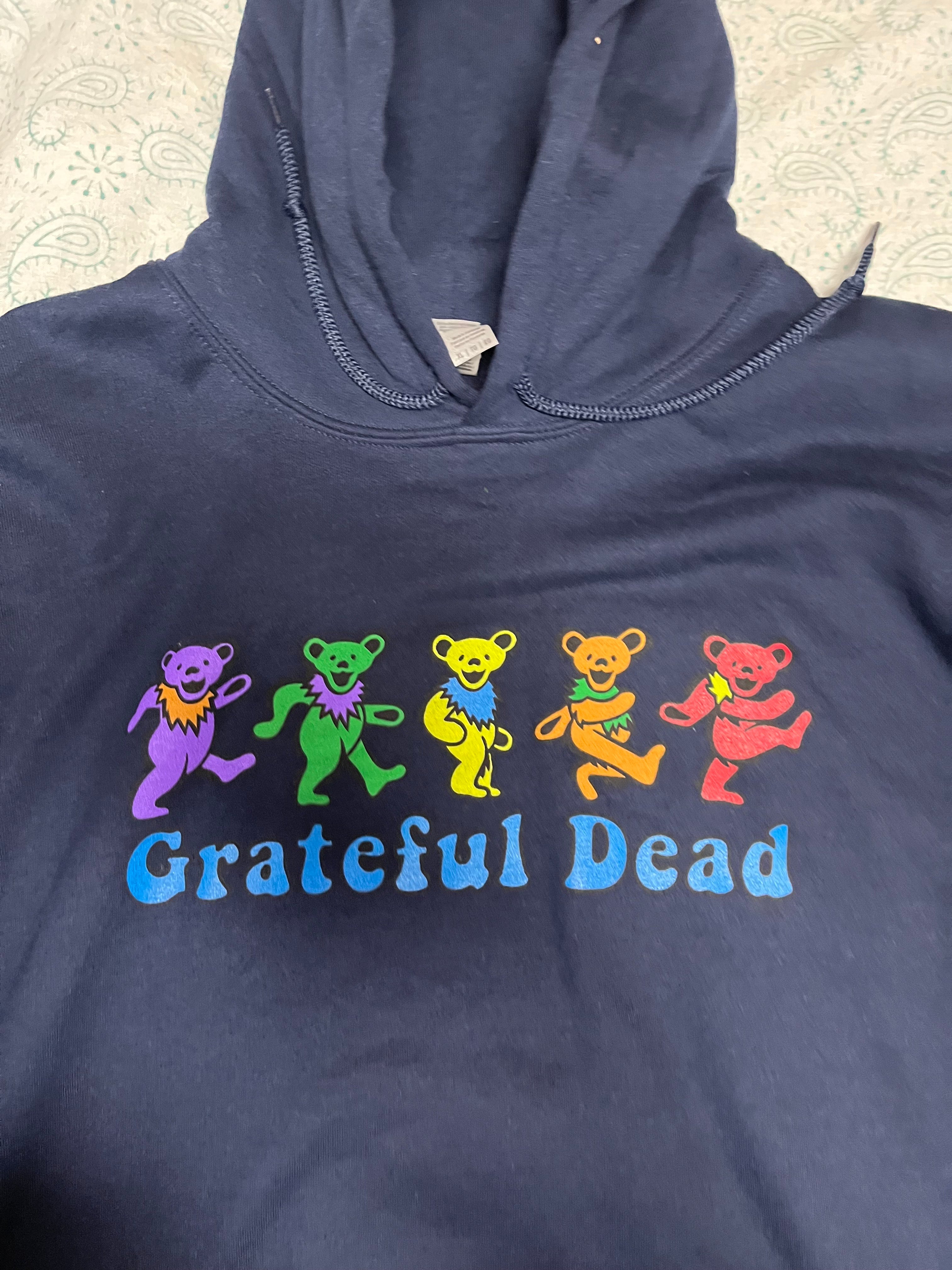 Grateful Dead Blue Dancing Bears Hoodie XL