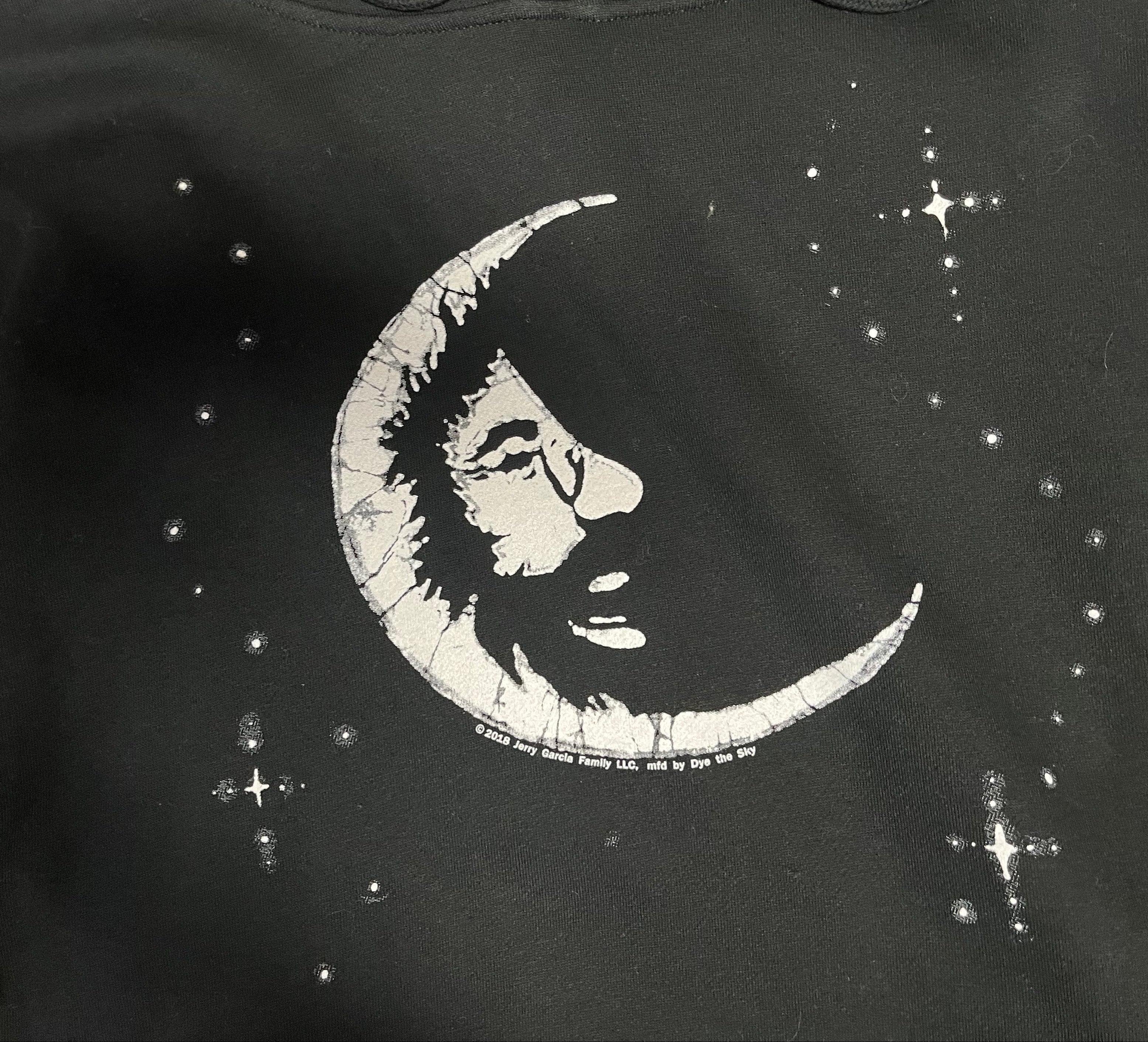 Grateful Dead Black Jerry Moon Hoodie XL