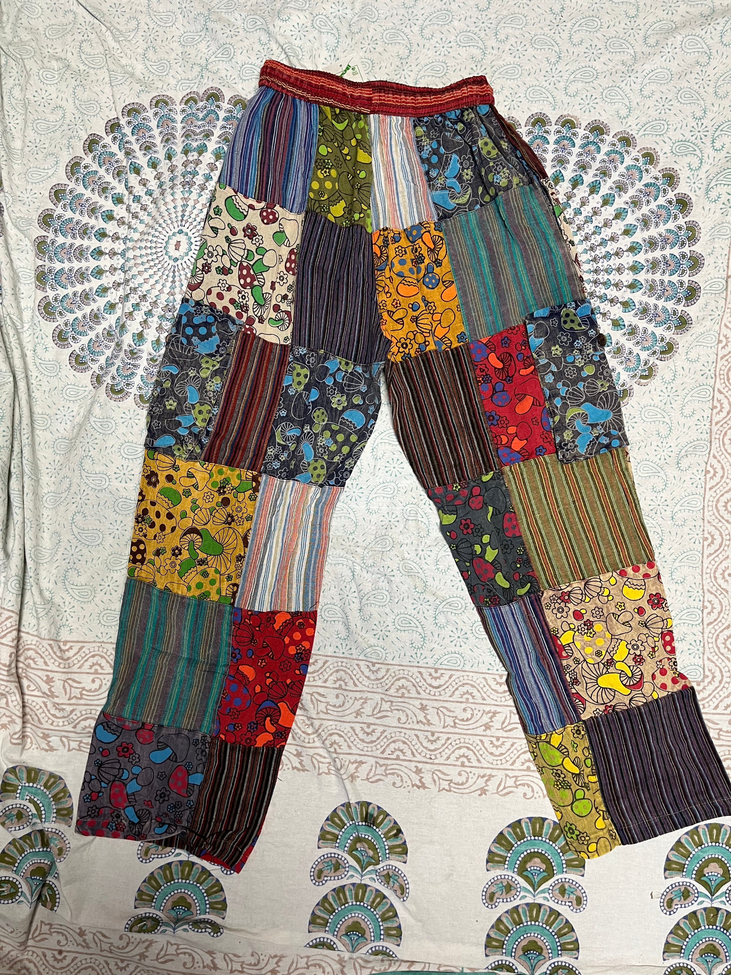 Unique Patchwork Pants - Small