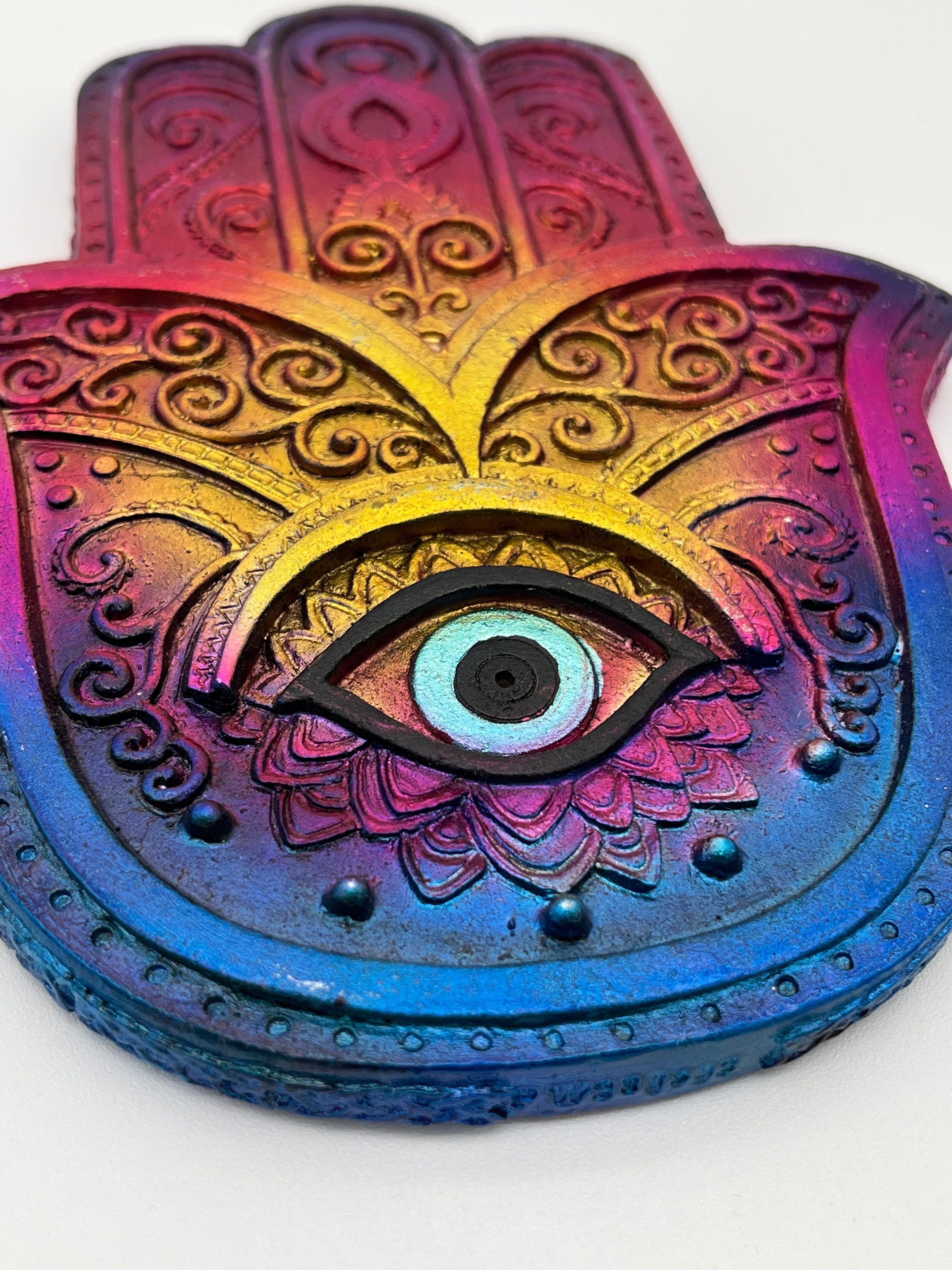 Colorful Hamsa Incense Burner