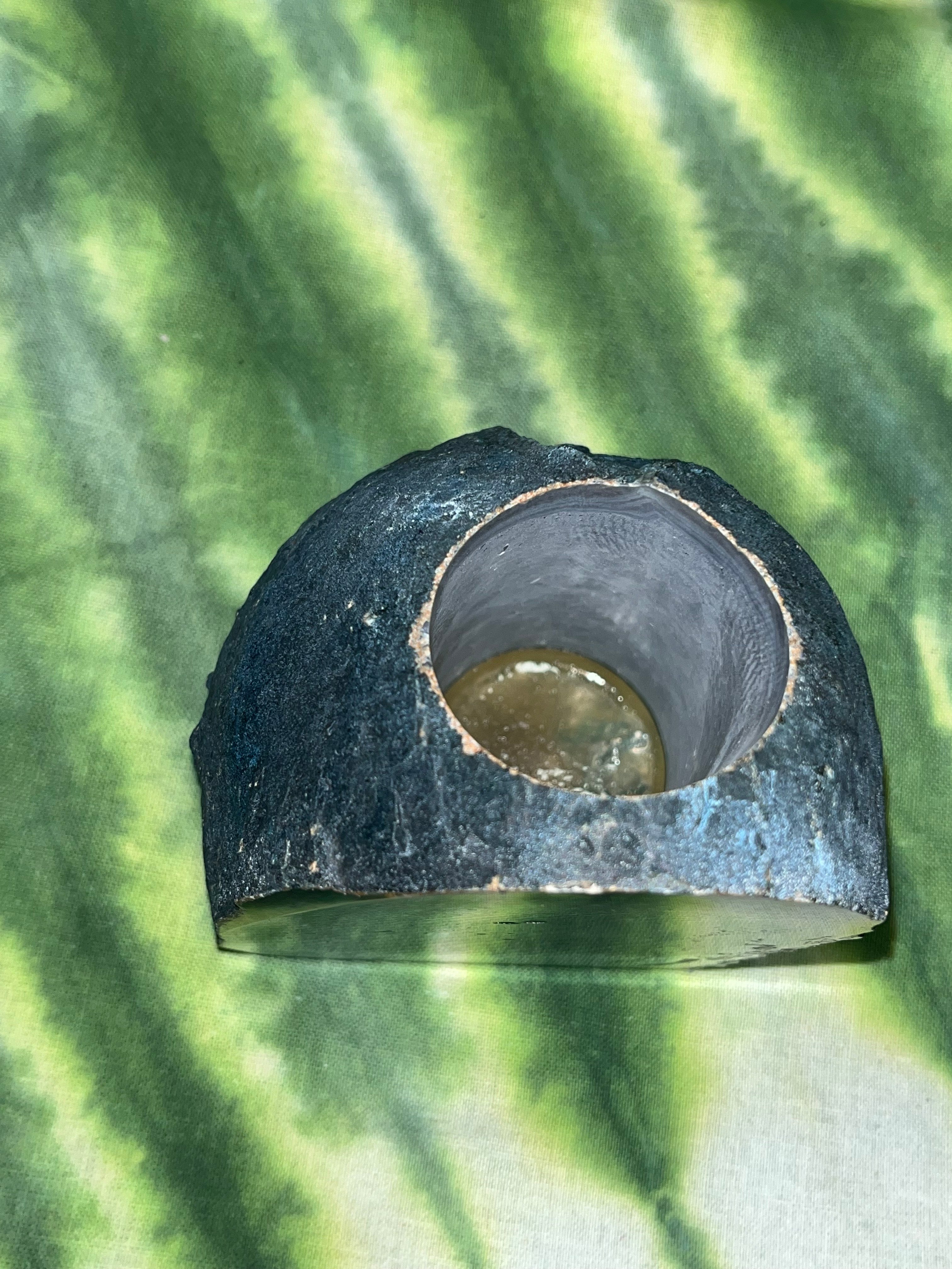 Blue Agate Tealight Candle Holder