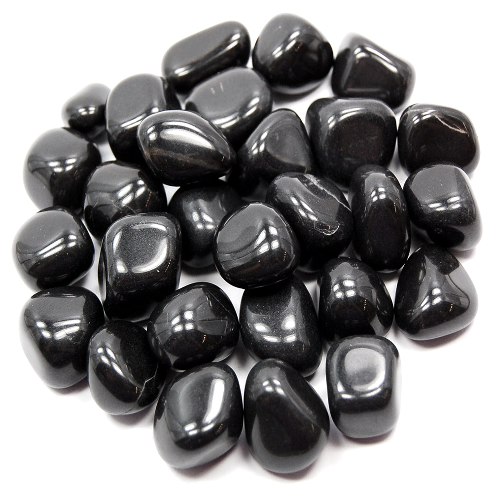 Tumbled Black Agate