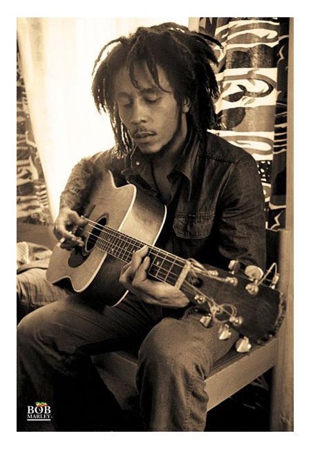 Bob Marley Sepia Poster #17